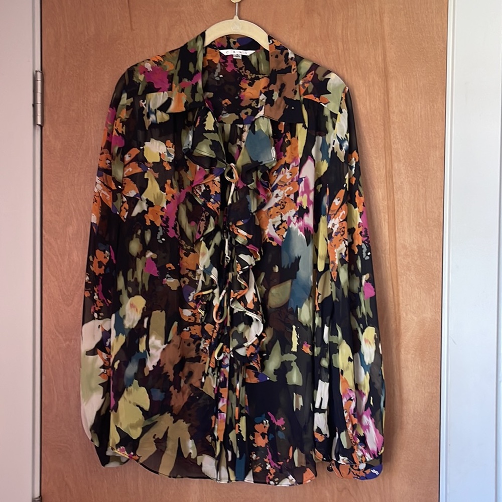 CAbi Ruffle Front Blouse #146 - Picture 2 of 4